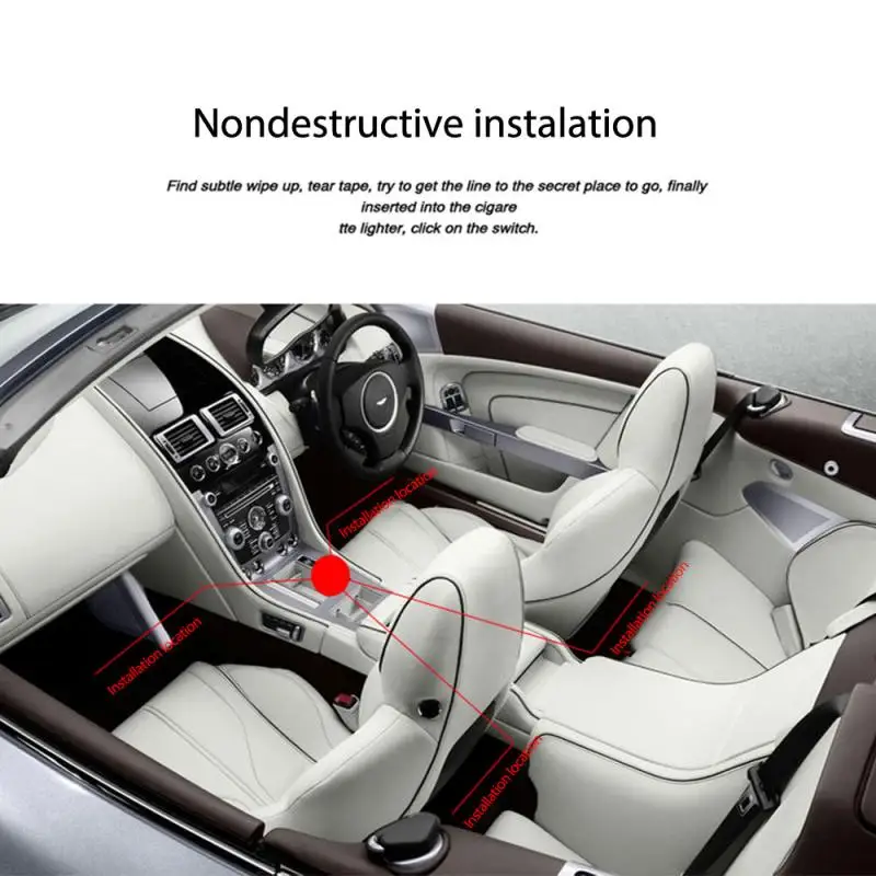 

1pcs Multiple Modes Automotive Interior Decorative Lights With USB Wireless Remote Music Control LED Car Foot Light Ambient Lamp
