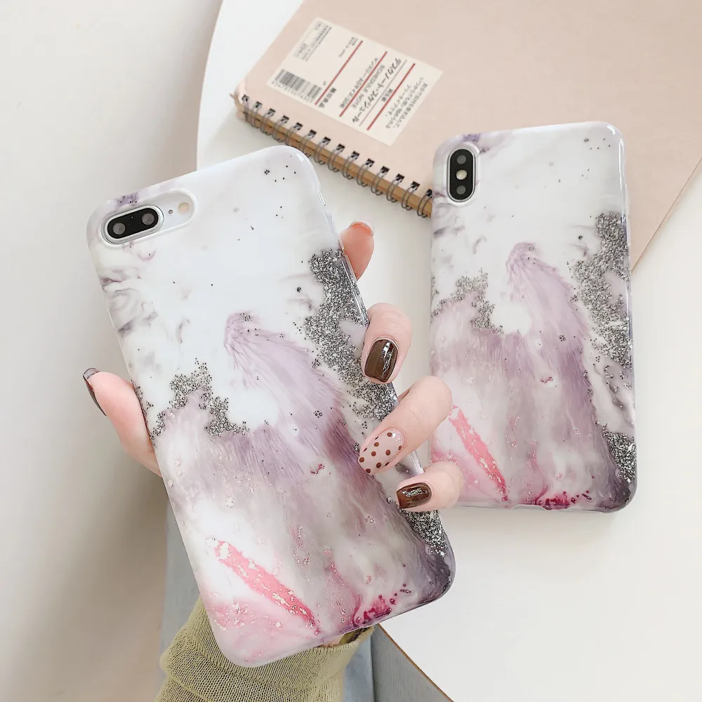 Глянцевый чехол для телефона iPhone 7 X с Цветочным Рисунком бабочки блестящий