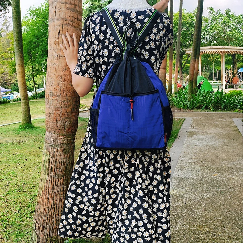 

YINJUE Single shoulder ightweight Travel Waterproof Large Sports & Leisure Portable Foldable Satchel Drawstring Yoga outing bag