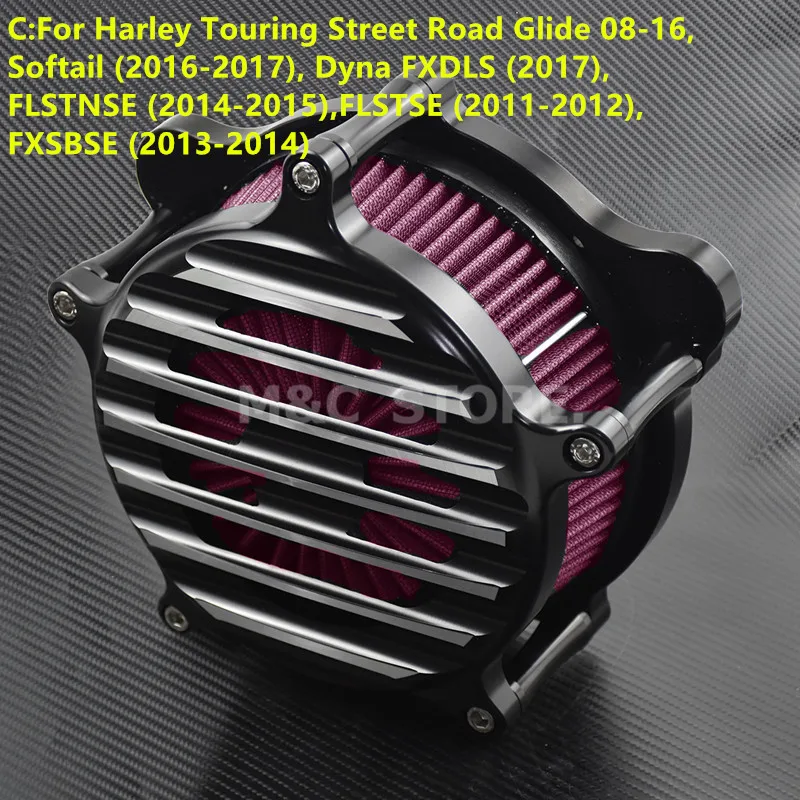 Воздушный фильтр воздухоочиститель Впускной фильтр для Harley Touring Road Glide 08-16 Touring up Softail XL Sportster 91-17 Dyna - Цвет: Red C Model