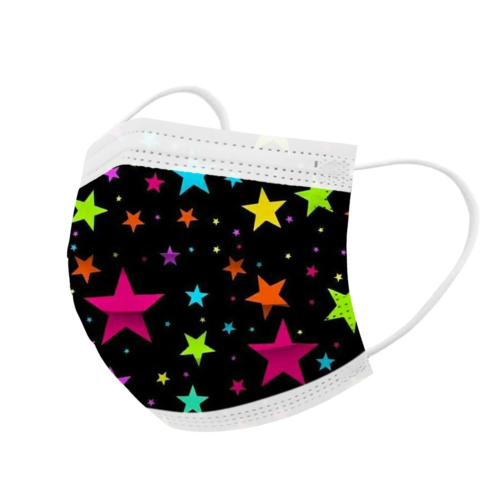 10 шт. детская одноразовая маска с принтом пятиконечной звезды | Тематическая
