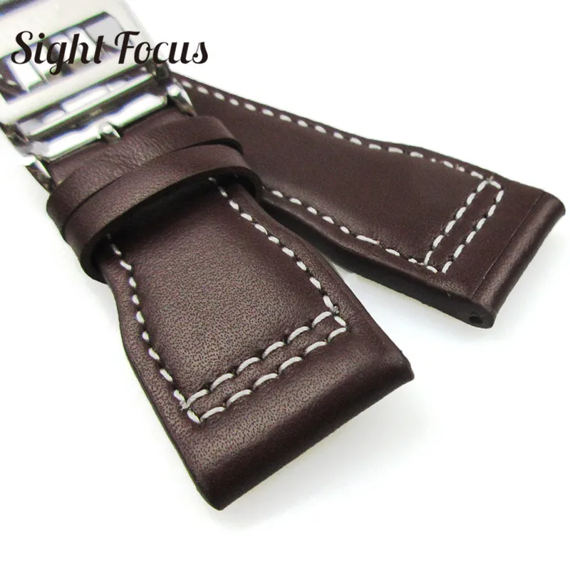 Ремешок из телячьей кожи для IWC черный коричневый браслет часов с большим пилотом