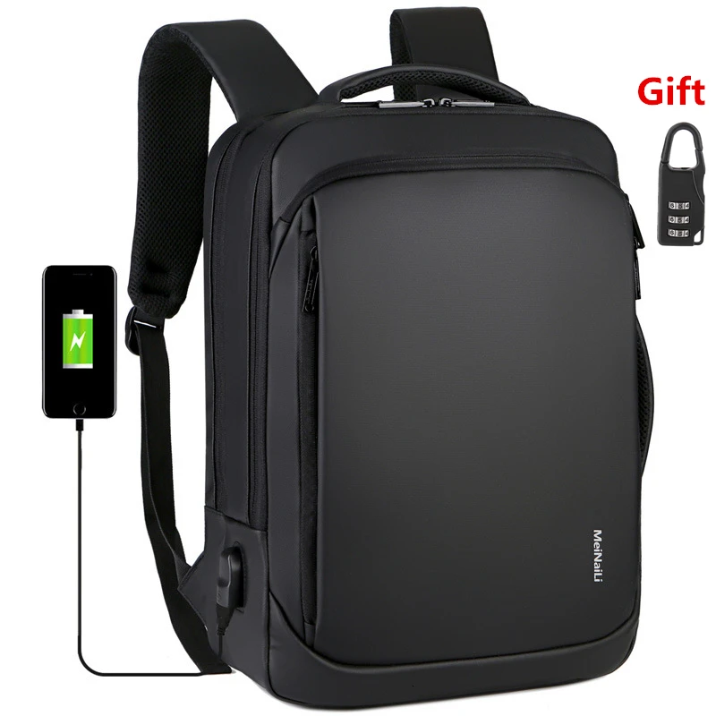 

Large Man's 15.6 Inch Laptop Backpack For Business Usb Charge Waterproof Backpack Bag Travel Girl Teenagers Back Pack Mochila