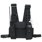 Нагрудная сумка с ремнем для переноски спереди сумка-Кобура жилет для двухсторонней рации Baofeng TYT 'd xun Motorola Walkie Talkie