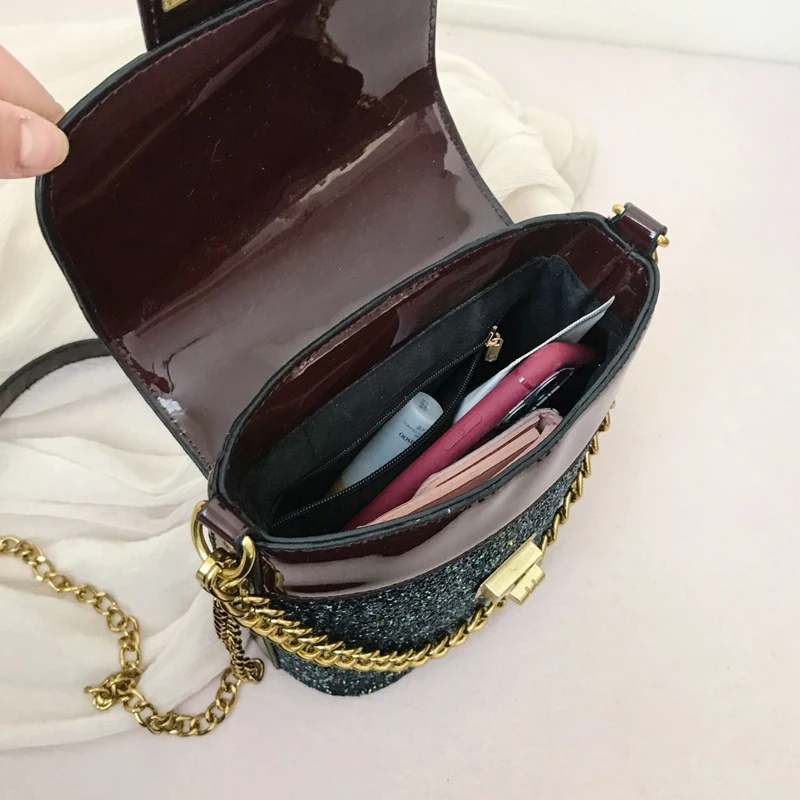 

BolsosSac Fashion Sequins Women Shoulder Bags Bucket Chains Messenger Bags For Women 2021 Crossbody Bags Ladies Girls Handbags