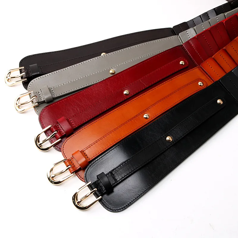 Коровья кожа широкий пояс для женщин высокое качество Ceinture Femme эластичный пояс женский винтажный ремень из натуральной кожи пряжки