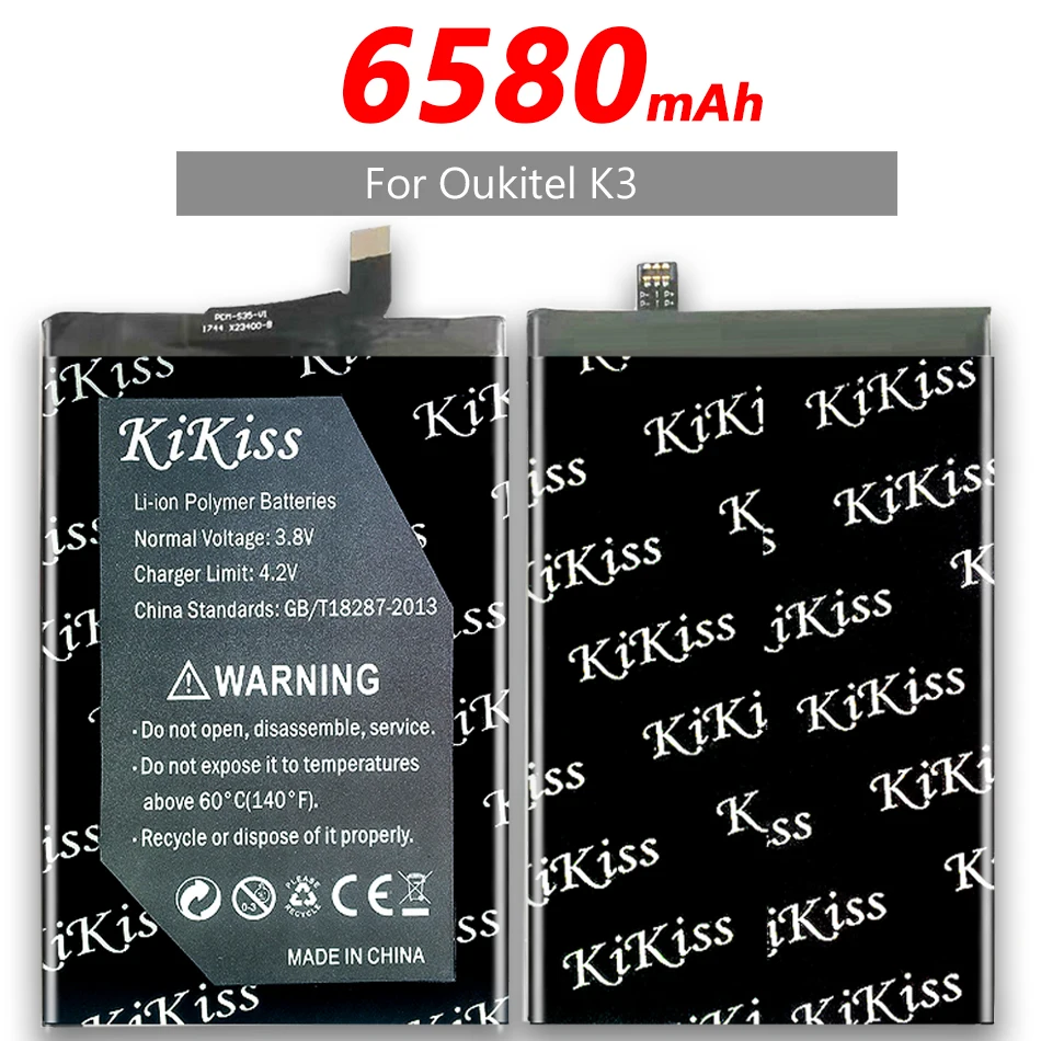 

KiKiss New 6580mAh Powerful K3 Replacement Battery For Oukitel K3 Bateria Smart Phone Batteries