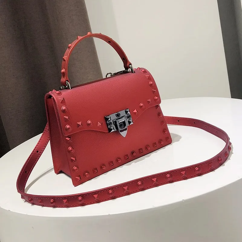 Сумки мессенджеры с заклепками для женщин роскошные дизайнерские дамские
