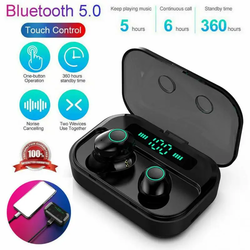 M7 TWS беспроводные наушники Bluetooth V5.0 3600 мАч с power Bank мощный светодиодный дисплей