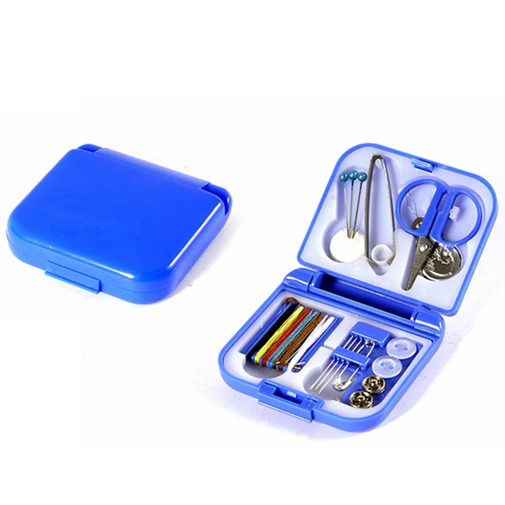 Мини швейная коробка портативная нить дорожная резьба иглы наперстки для ножниц