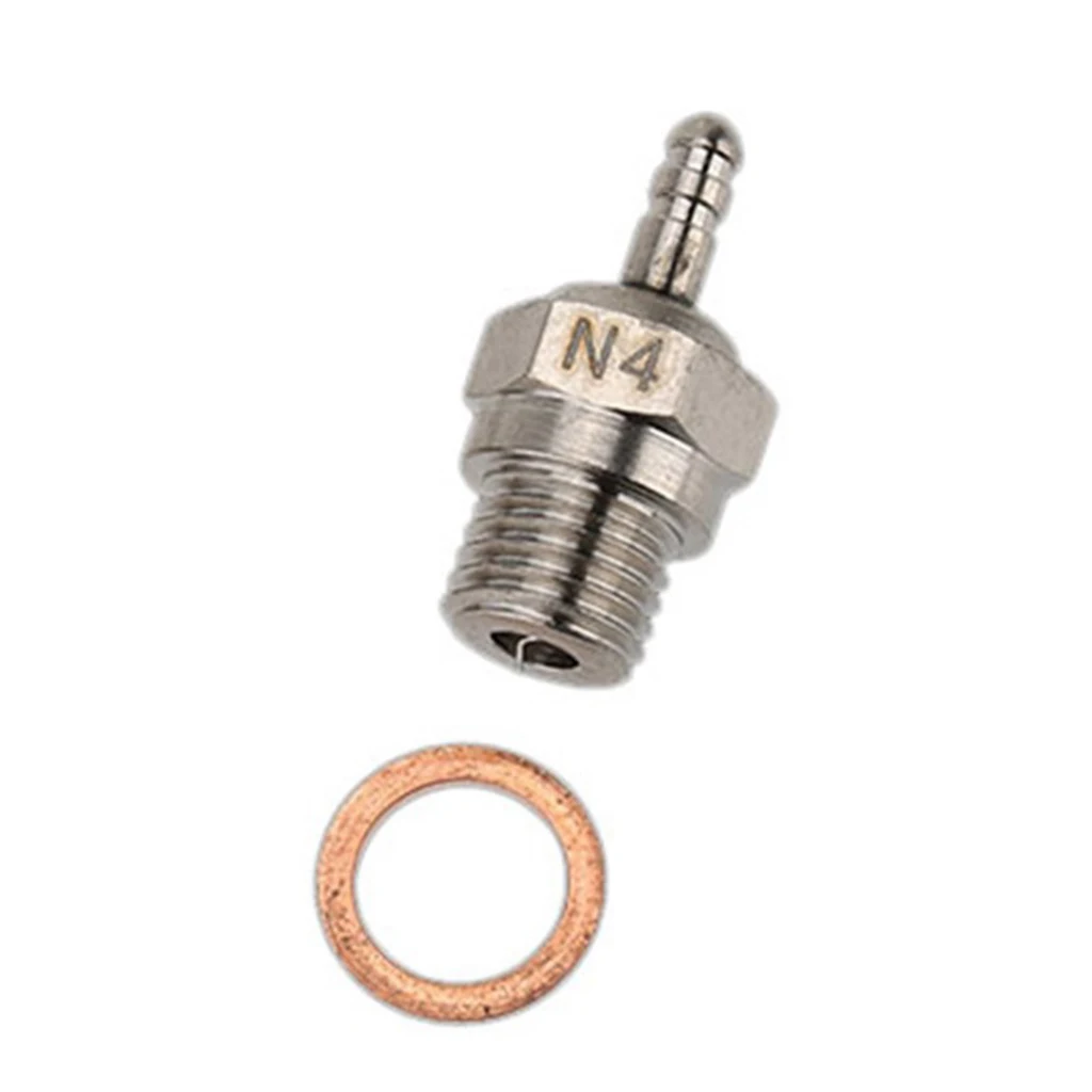 

10 Piece Metal 70117 N4 Super Glow Plug Med for HSP 1/10 RC Car Truck Accs