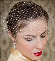 new white ivory bridal net birdcage veils charming wedding veil hats fascinator face veils with comb uk