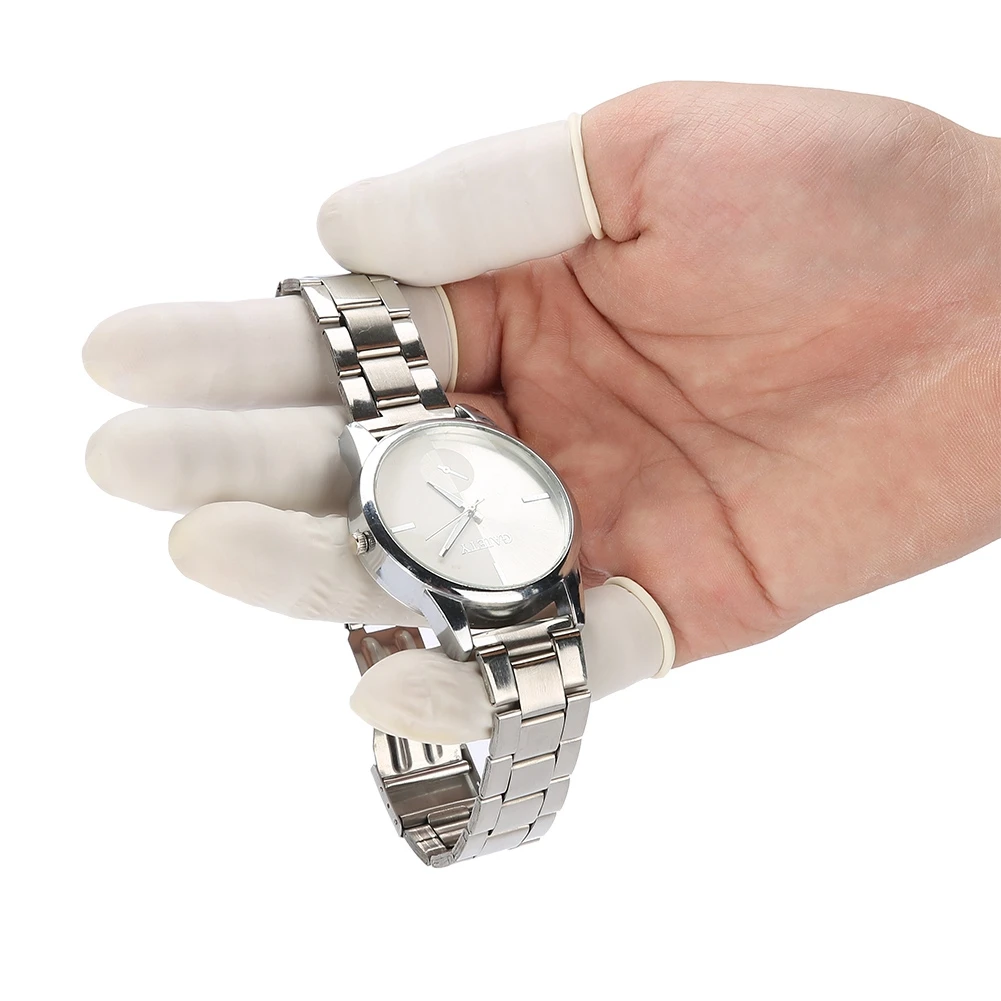 100 шт./компл. одноразовые пальцами перчатки рукав чехол на палец Эмульсия с