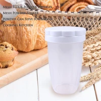 plastic flour sieve bolt cocoa powder sifter cup shape mechanical hand held shaker flour sieve kitchen baking tool colado