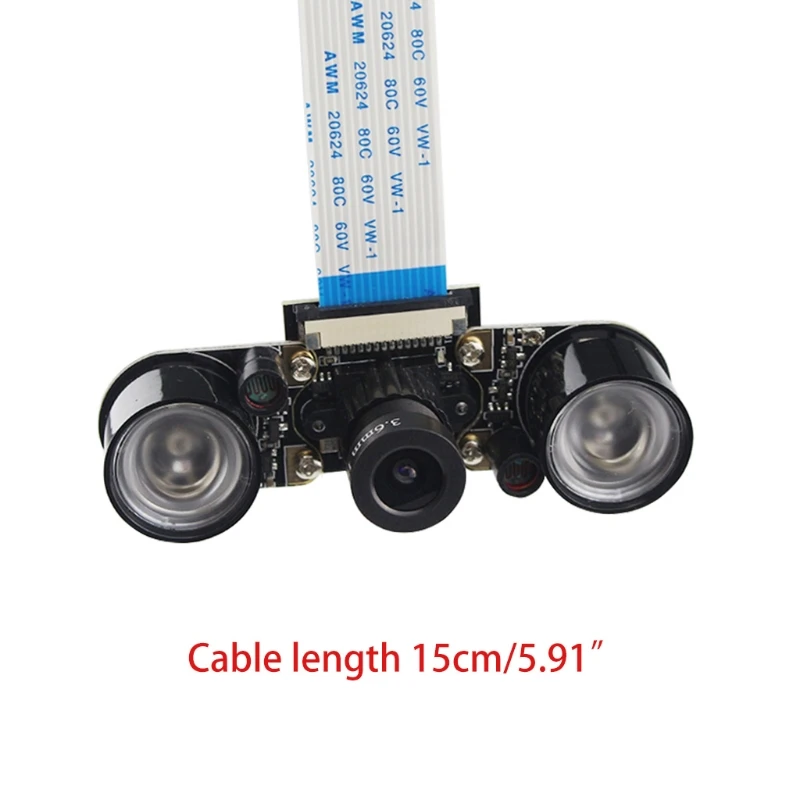 

5MP Raspberry Pi 4 Camera Focal Adjustable Night Vision Camera + IR Sensor Light for Raspberry Pi 4 Model B/3B+/3B/Zero