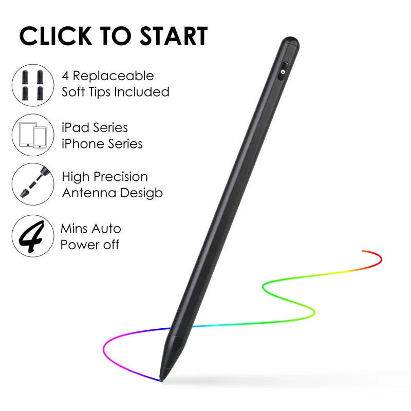 Стилус для ipad Pro 11 2018 Air 3 2019 Mini 5 ручка карандаш планшета Apple Pencil 2 с магнитным