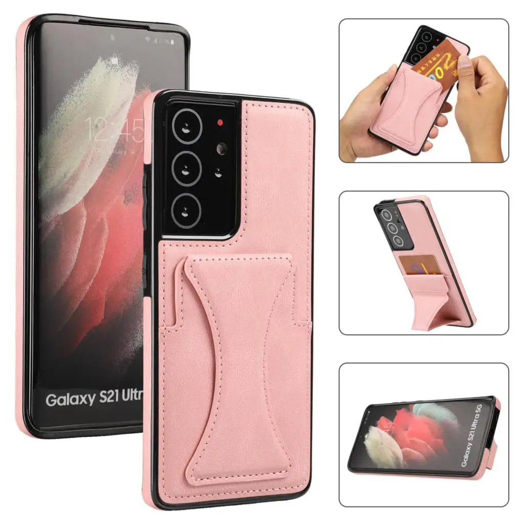 

Slim Fit Leather Cover For Samsung Galaxy S10 E S20 FE S21 Plus Ultra Wallet Case Card Slot Shockproof Magnetic Stand Shell