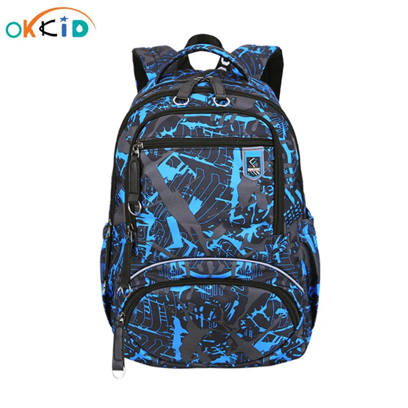 OKKID Водонепроницаемый Школьный рюкзак для мальчиков большие школьные сумки
