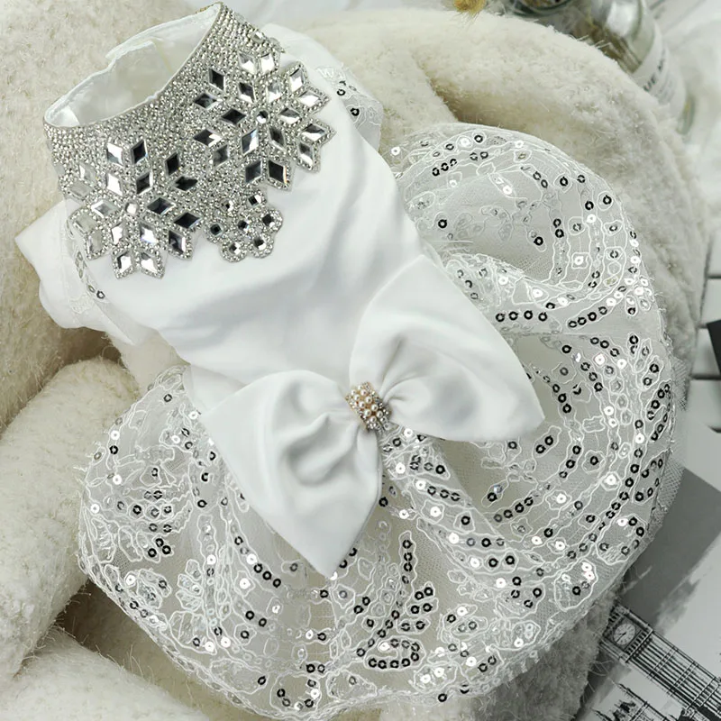 Платье принцессы собак Свадебные платья для домашних животных чихуахуа собаки