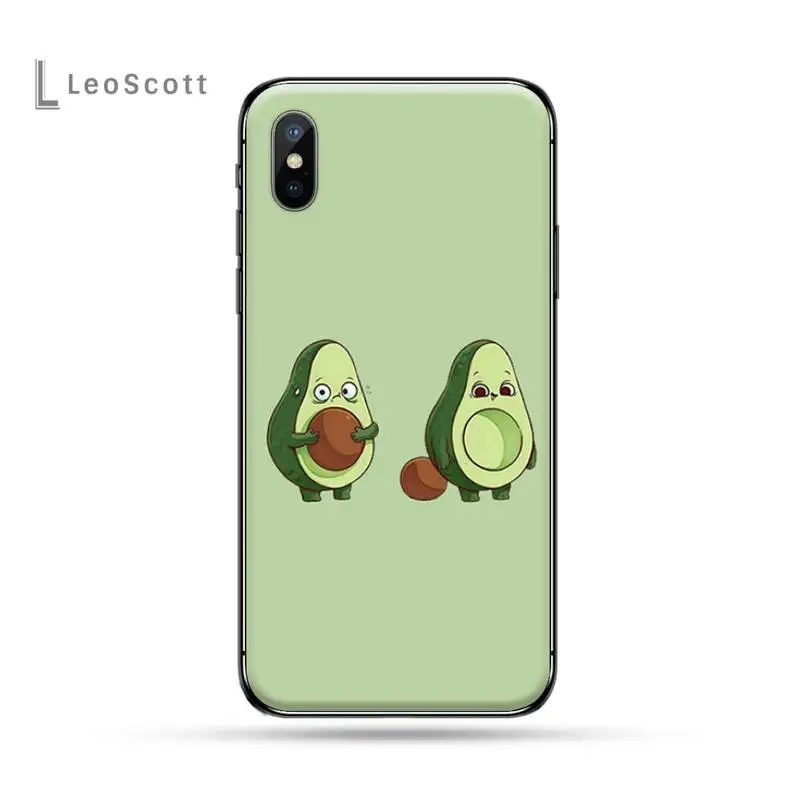 

Cartoon Cute Avocado Phone Case for iPhone 11 12 pro XS MAX 8 7 6 6S Plus X 5S SE 2020 XR mini