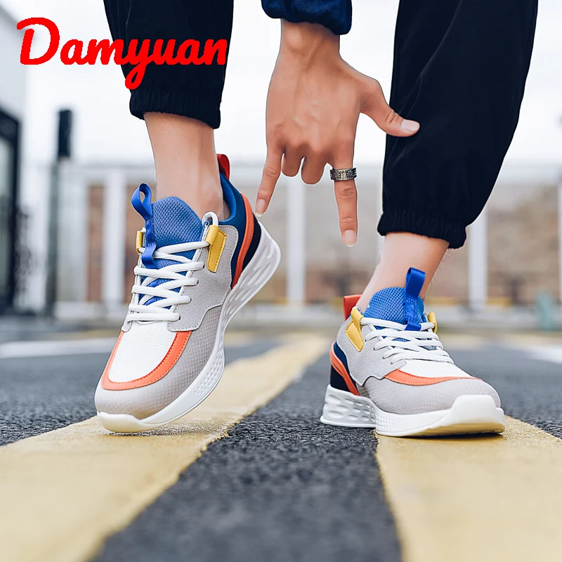 Damyuan 2019 Мужская мода комфорт с новой интернет пряжи зимой кроссовки дышащие