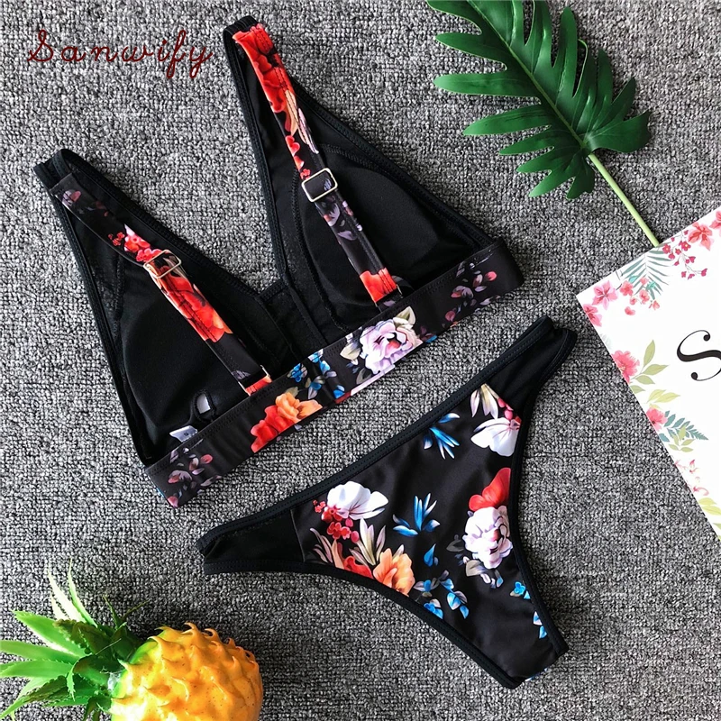 

Floral Bikinis Women Sexy Fashion Swimsuit Triangle Bathing Suits Fashion Ladies Beach Wear Pool Party