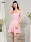 В наличии, короткое коктейльное платье, милое платье с открытыми плечами, жемчугом, бисером, розовым пером, модные вечерние платья для выпускного вечера