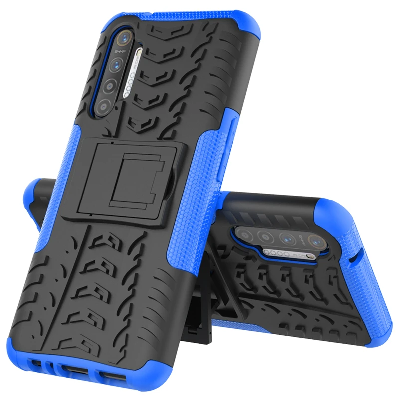 for oppo realme xt case armor rubber silicone phone kickstand hard case cover for oppo realme xt cover for oppo realme xt free global shipping