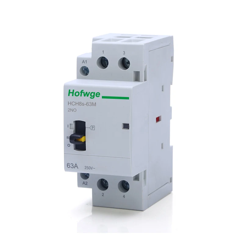 HCH8s-40M 2P 63a 40A 220 В Din-рейка бытовой модульный контактор переменного тока с ручным