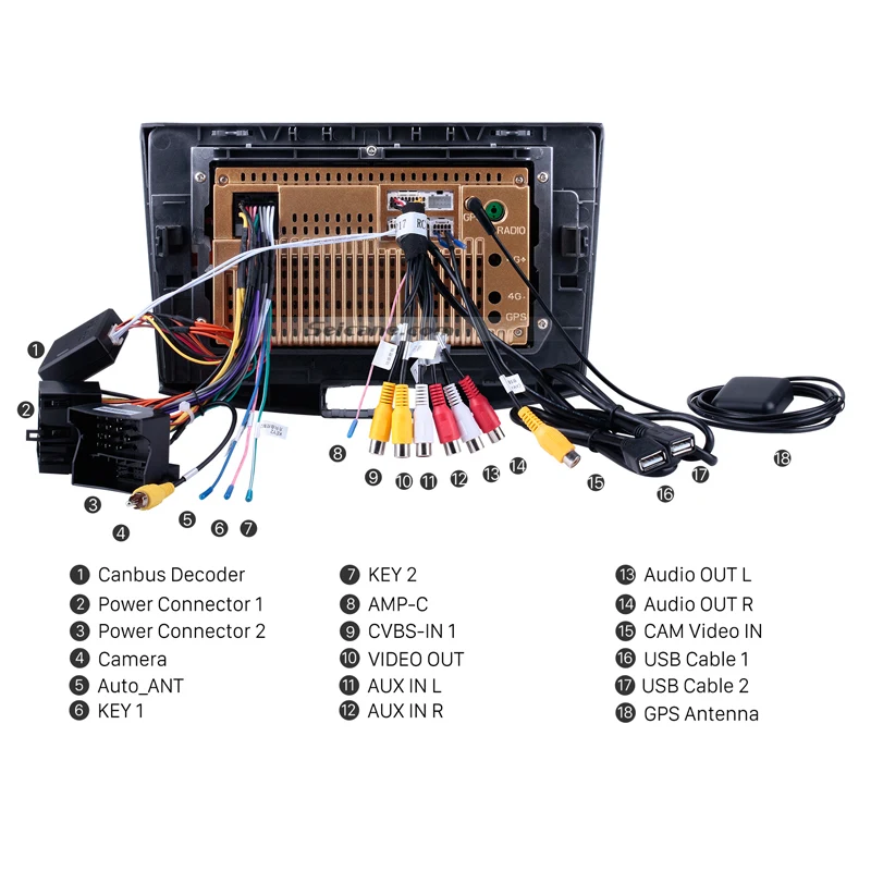 Автомагнитола Seicane мультимедийный проигрыватель на Android 9 0 10 1 дюйма с GPS для VW