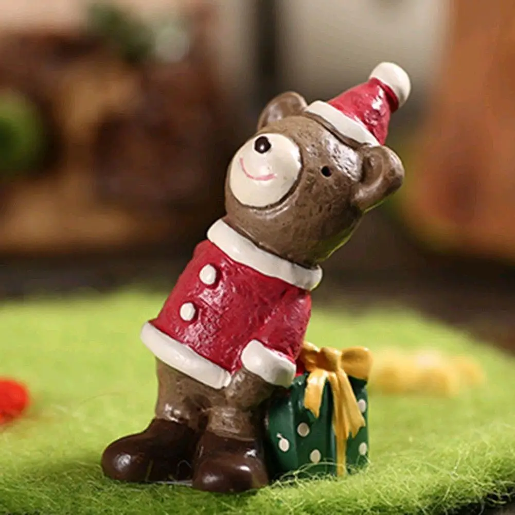 

[ Ready Stock ] 1PC Resin Mini Figurine Christmas Santa Claus Resin Toys DIY Garden Ornament Craft Kids Toys Gifts Wholesale