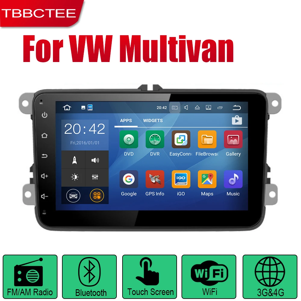 

TBBCTEE Android Car GPS Navi for Volkswagen VW Multivan 2010~2018 player Navigation WiFi Bluetooth Mulitmedia system audio