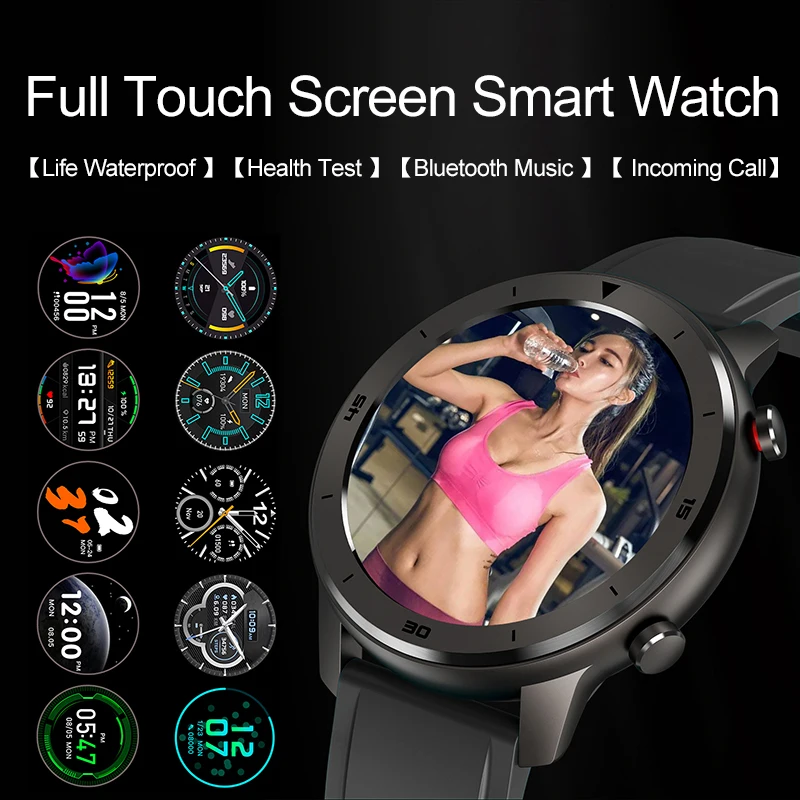 Мужские Смарт часы Timewolf с большим экраном IP68 водонепроницаемые Android кровяное