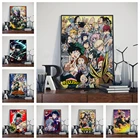 Японское аниме Моя геройская Академия, детская комната, гостиная, абстрактная мультяшная живопись, искусство, домашний Настенный декор, картина, качественные холщовые постеры