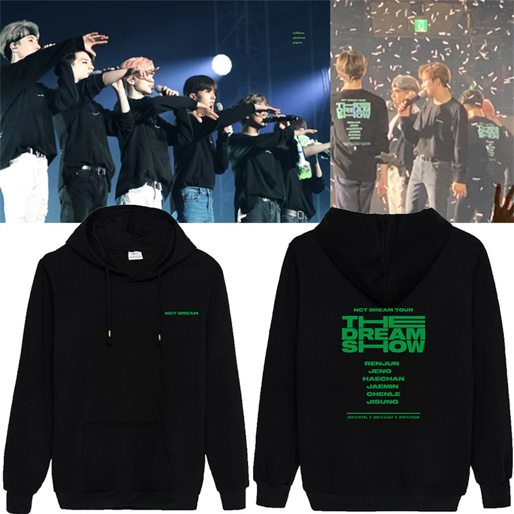 

Толстовка NCT с надписью DREAM THE DREAM, концерт с одним и тем же свитером, Мужская и Женская толстовка