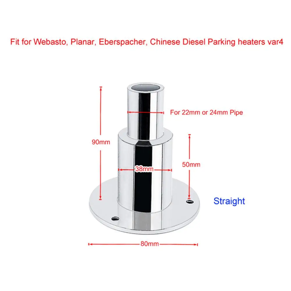 Stainless Steel 316 Thru Hull Exhaust Fitting Tube Pipe Socket Hardware Part Of Air Diesel Heater For Boat Truck Webasto | Спорт и