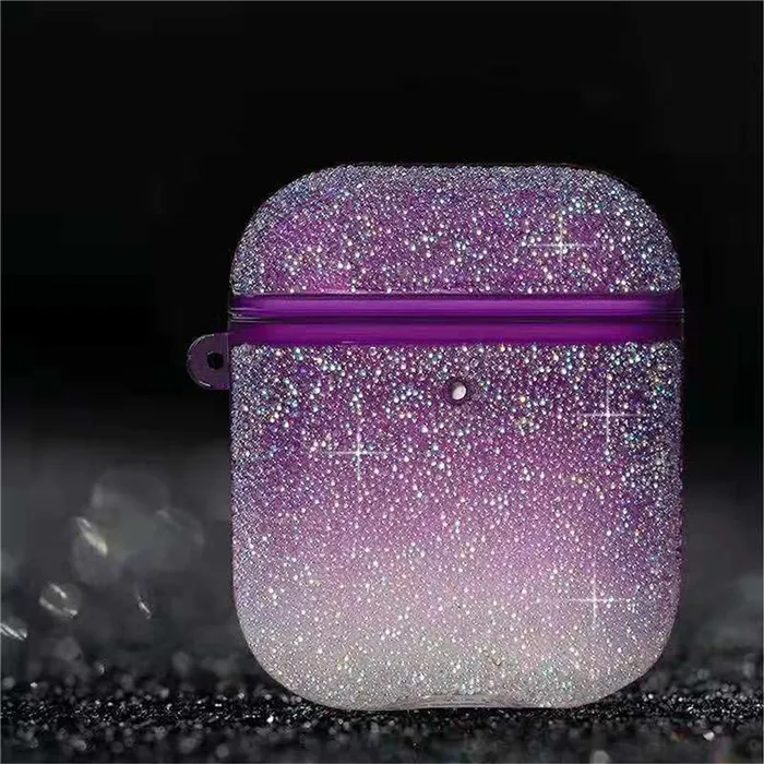 Роскошные блестящие Swarovski Алмазные беспроводные bluetooth наушники чехол для Apple AirPods 1 и 2 Чехлы для Airpods защитный чехол - Цвет: 3