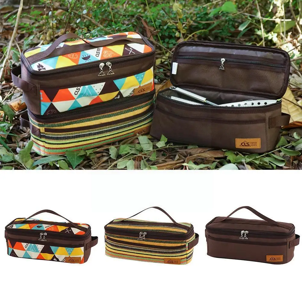 

Outdoor Camping Cookware Storage Bag Portable Camping Bag Hiking Storage Picnic Cookware Bag Tableware S7y8