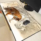 Зимний игровой коврик для мыши Tiger, большой коврик для мыши, геймерский компьютерный коврик для мыши, большой коврик для мыши XXL, коврик для мыши, коврик для ноутбука, клавиатуры, Настольный коврик