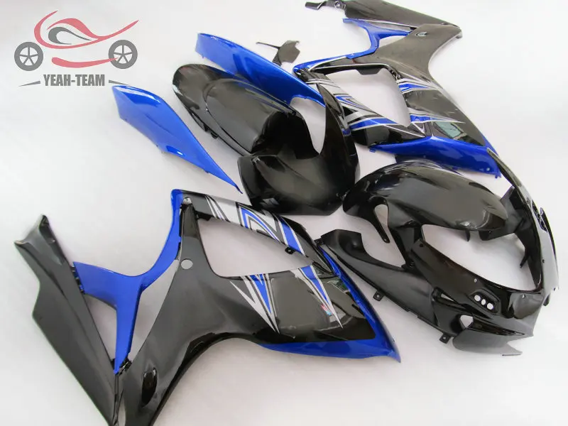 Новый комплект обтекателей под давлением для SUZUKI K6 2006 2007 GSXR 600 750 синие Черные