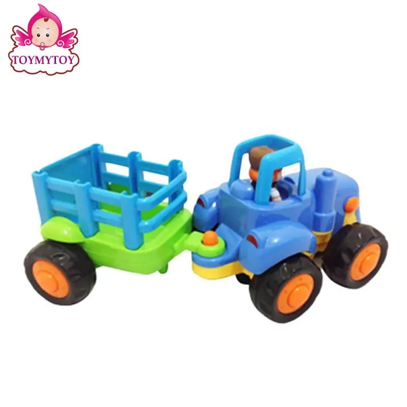 Çocuklar araba oyuncak traktörler araba modeli mühendislik Van Model çocuk erken eğitici oyuncak mavi