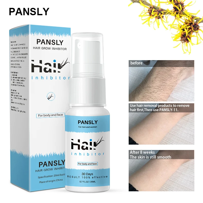 

PANSLY Hair Growth Removal Spray Beard Body Hair Inhibitor Cream Bikini Intimate Legs Body Armpit Facial Hair Remover Care 20ml