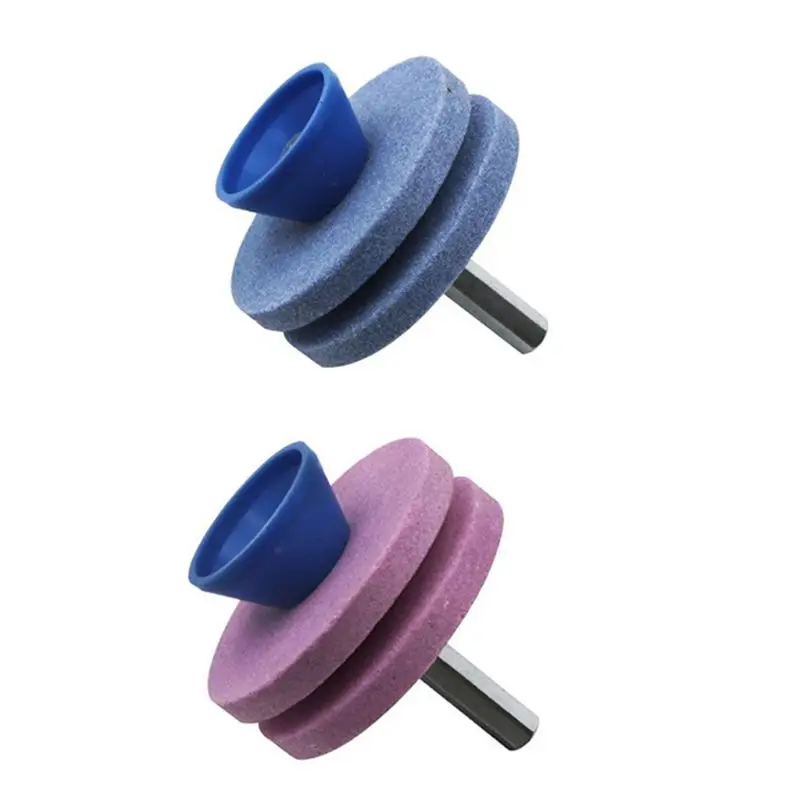 

Universal Double Layer Lawn Mower Blade Lawnmower Sharpener Grinder Wheel Stone 203F