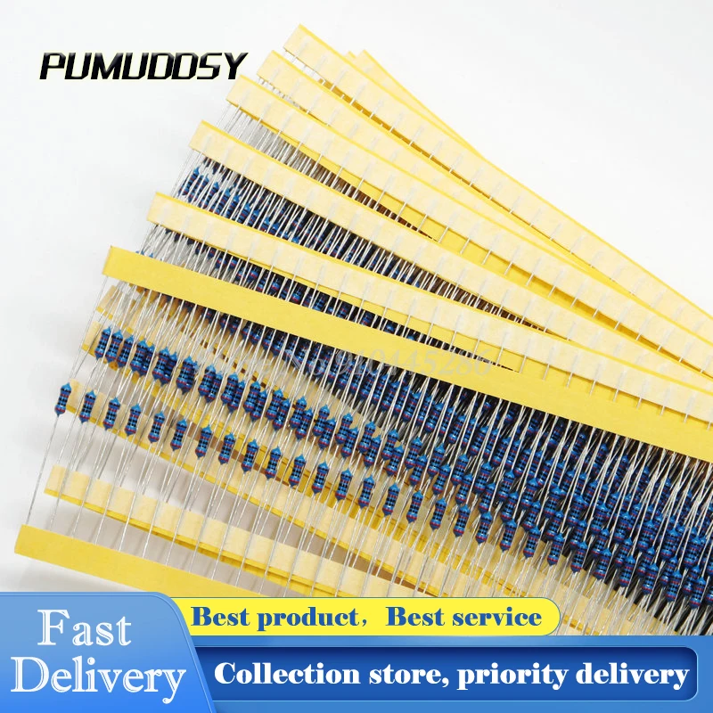 

200PCS 1/4W 680 ohm resistor +/- 1% 0.25W Watt color ring resistance Carbon Film 1/4w 680R ohm Metal Film Resistors