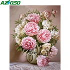 AZQSD 5D DIY Алмазная картина цветок вышивка крестом мозаика украшение дома Алмазная картина ваза полностью квадратная дрель ручной работы подарок