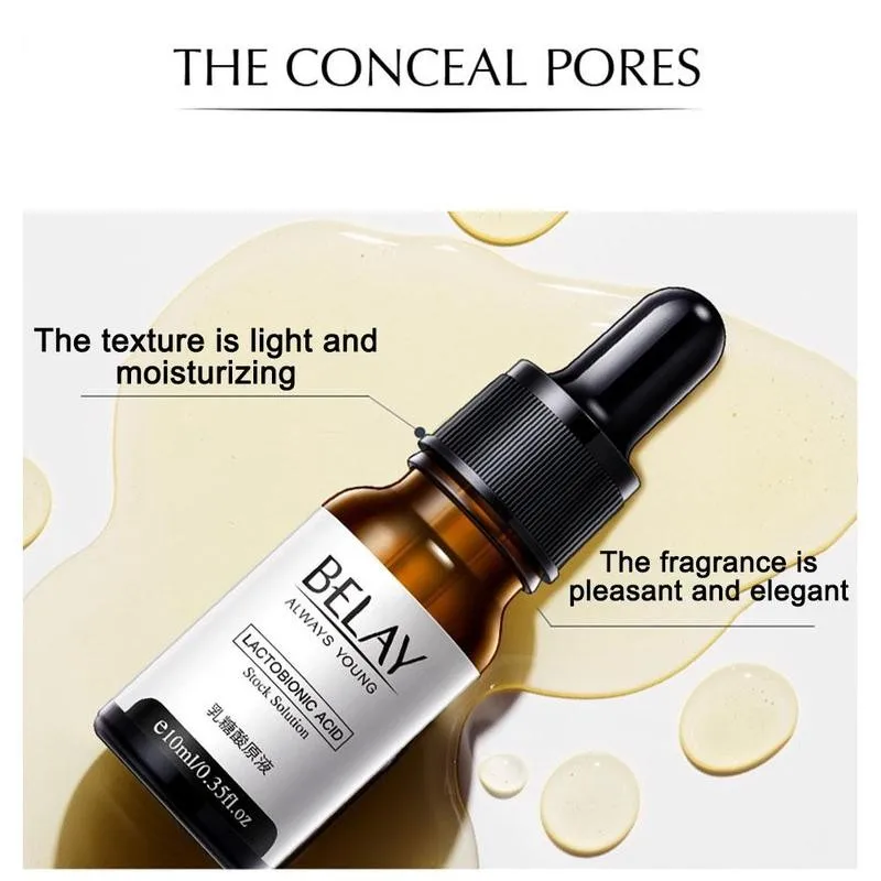 

Belay Pore Shrinking Serum Essence Lactobionic Acid Face Solution Serum Minimize Pores Oil-Control Whitening Anti-Wrinkle 10ml