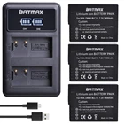Аккумуляторная батарея Batmax, 3 шт. DMW-BLC12 BLC12PP + двойное зарядное устройство со светодиодной подсветкой для Panasonic Lumix FZ1000,FZ200,FZ300,G5,G6,G7,GH2, DMW-BLC12E