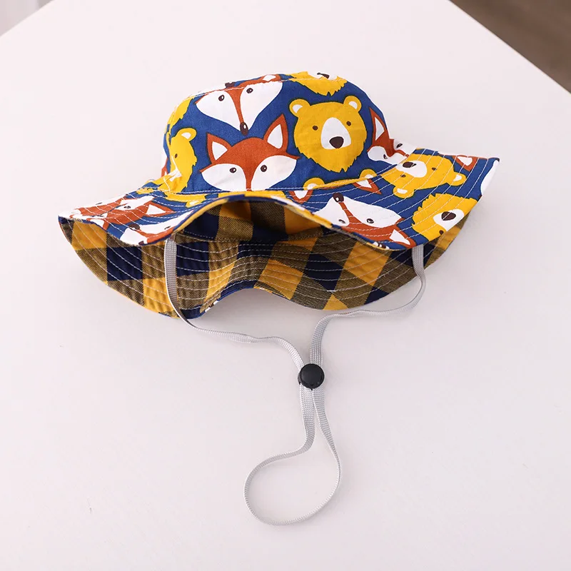 

Baby Bucket Hat Two Side Wear Unisex Bob Caps Hip Hop Gorros Kids Boys Girls Summer Panama Cap Beach Sun Fishing Boonie Hat