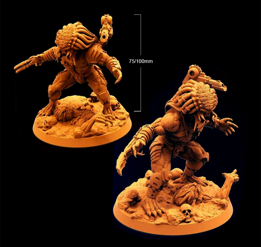 

1/18 100mm 1/24 75mm Resin Figure Model Predator Soldier Warrior Sculpture Figure Unpainted No Color RW-563