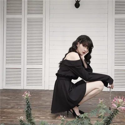 Новинка весенне осенние готические платья Ruibbit для девочек сексуальное женское